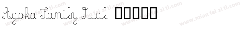 Agoka Family Ital字体转换